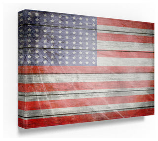 "American Flag" by Lightboxjournal, Canvas Art, 30"x47"