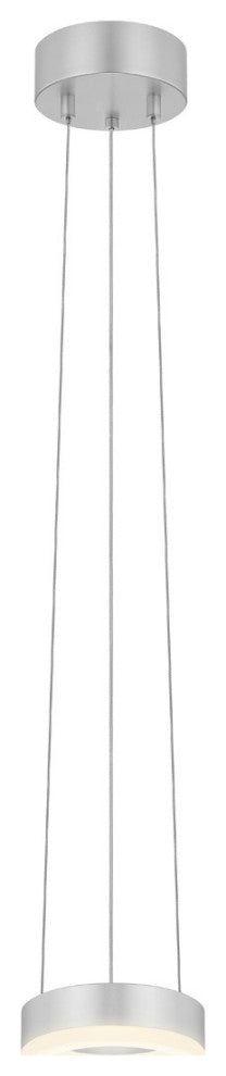 Sonneman 2311 Corona 6"W LED Mini Pendant - Bright Satin Aluminum