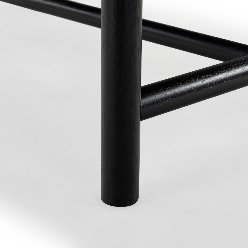 Safavieh Couture Jaylessa Wood Extendable Dining Table, Black