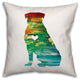 Gray Silhouette Yorkie 20x20 Spun Poly Pillow