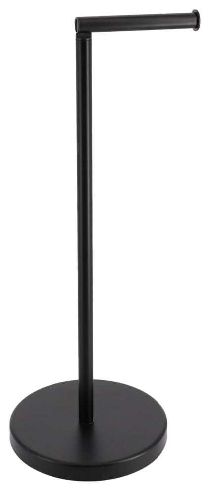 Toilet Tissue Metal Roll Paper Dispenser and 4 Rolls Reserve, Chrome, Black