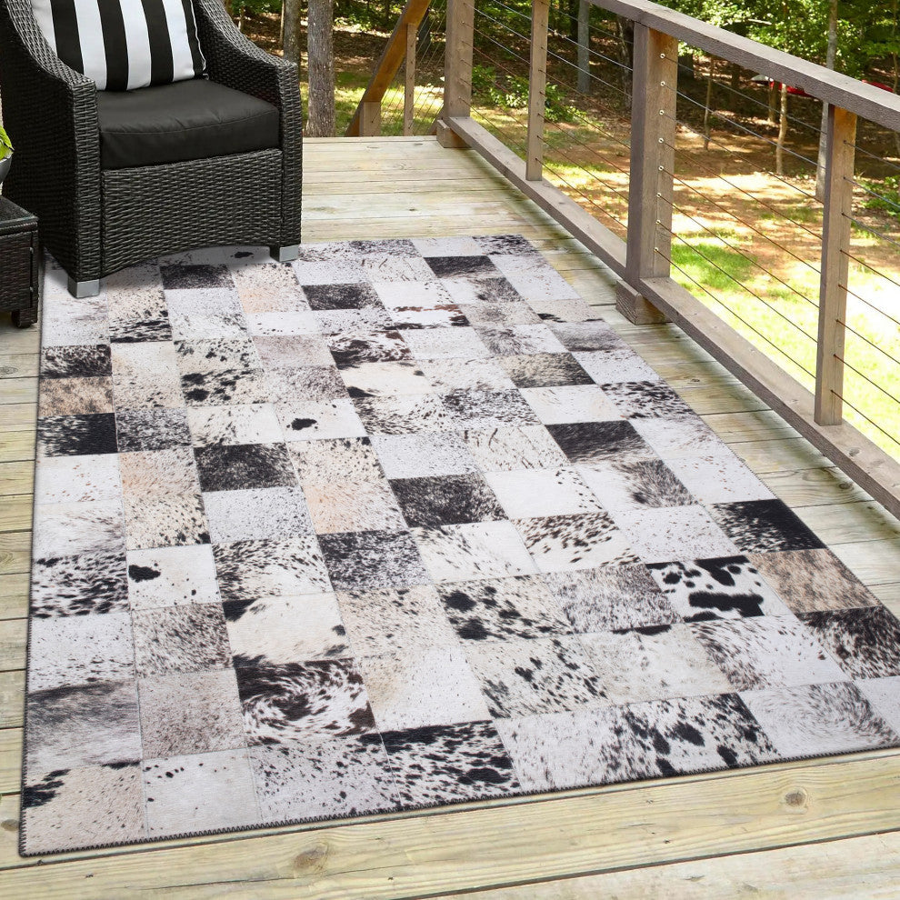 Indoor/Outdoor Stetson SS10 Marble Machine Washable 9' x 12' Rug