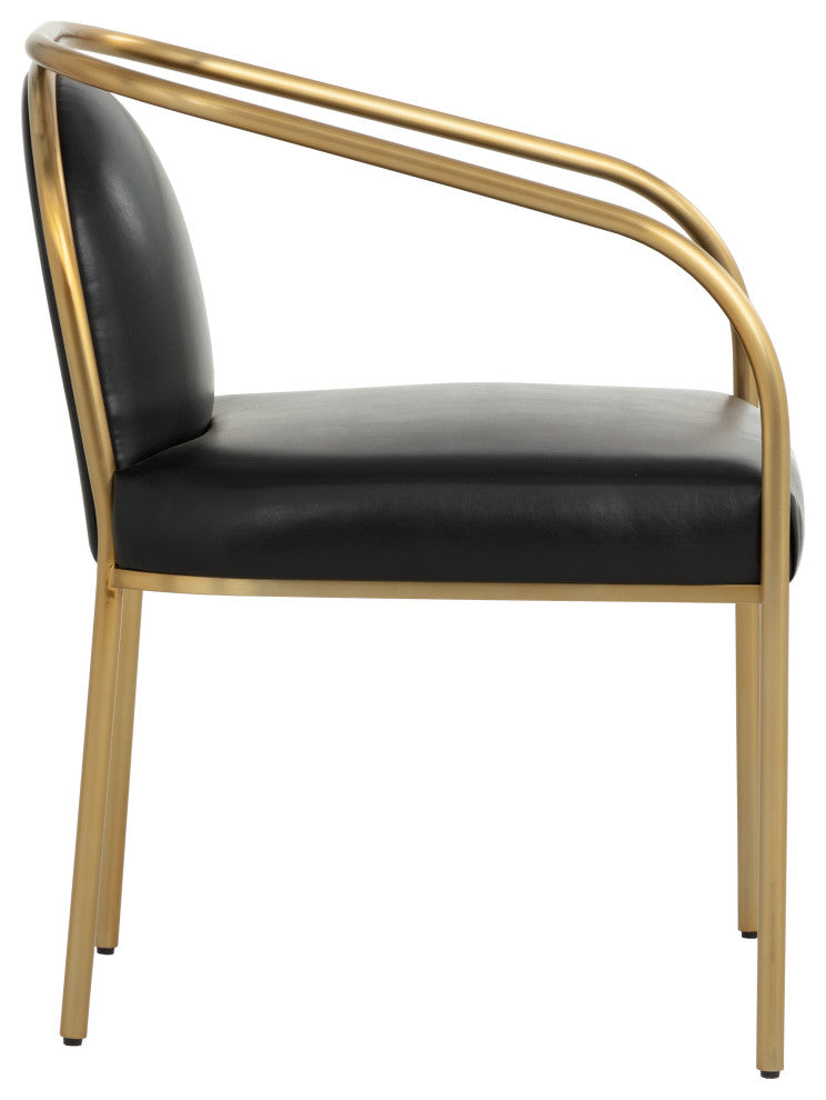 Cicero Dining Armchair, Cantina Black