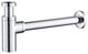 Kibi Bathroom Sink Decorative Round Bottle Trap, Chrome
