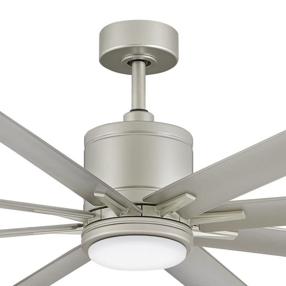 Hinkley Vantage 66" Led Smart Fan, Brushed Nickel