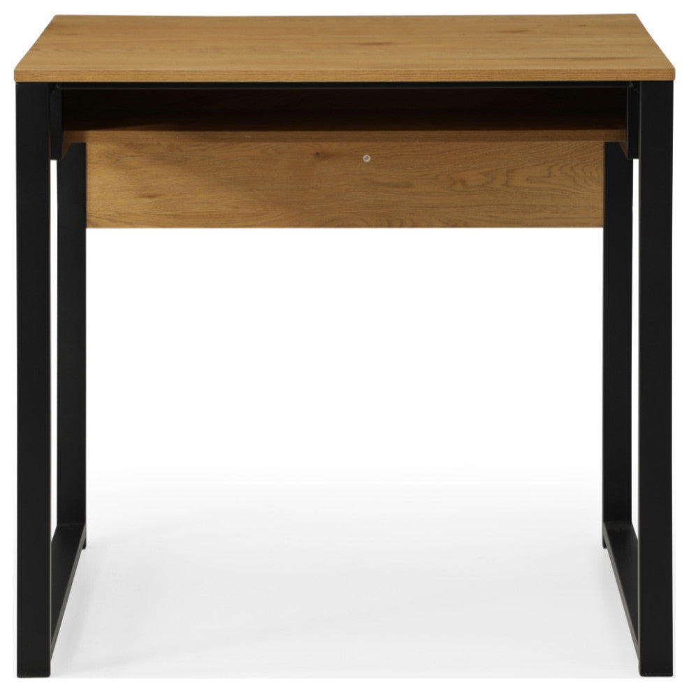 Loft Lyfe Edie Desk, Open Front Storage, Natural/Black 31.5Lx23.6Wx30H