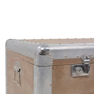 vidaXL Storage Cabinet Tool Chest with Locking System Storage Trunk Solid Wood