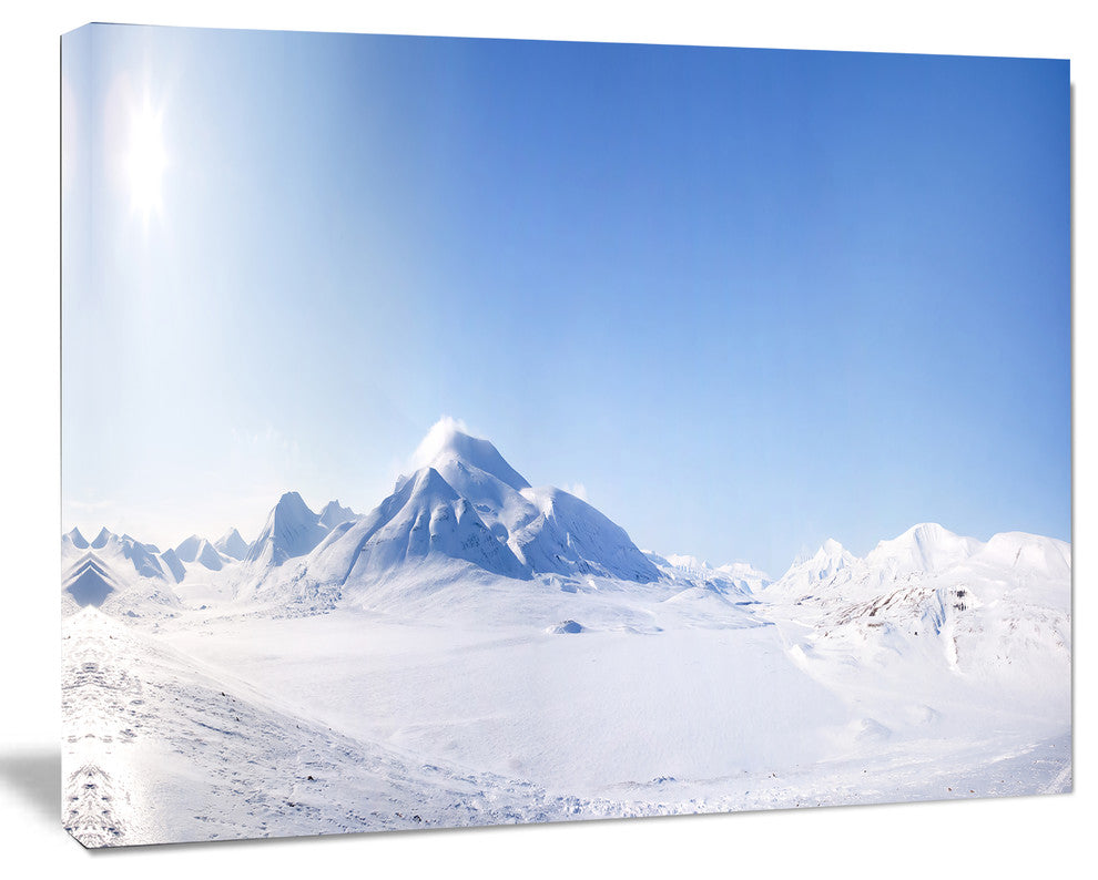 Vacant Winter Land Panorama, Landscape Canvas Art Print, 40"x30"