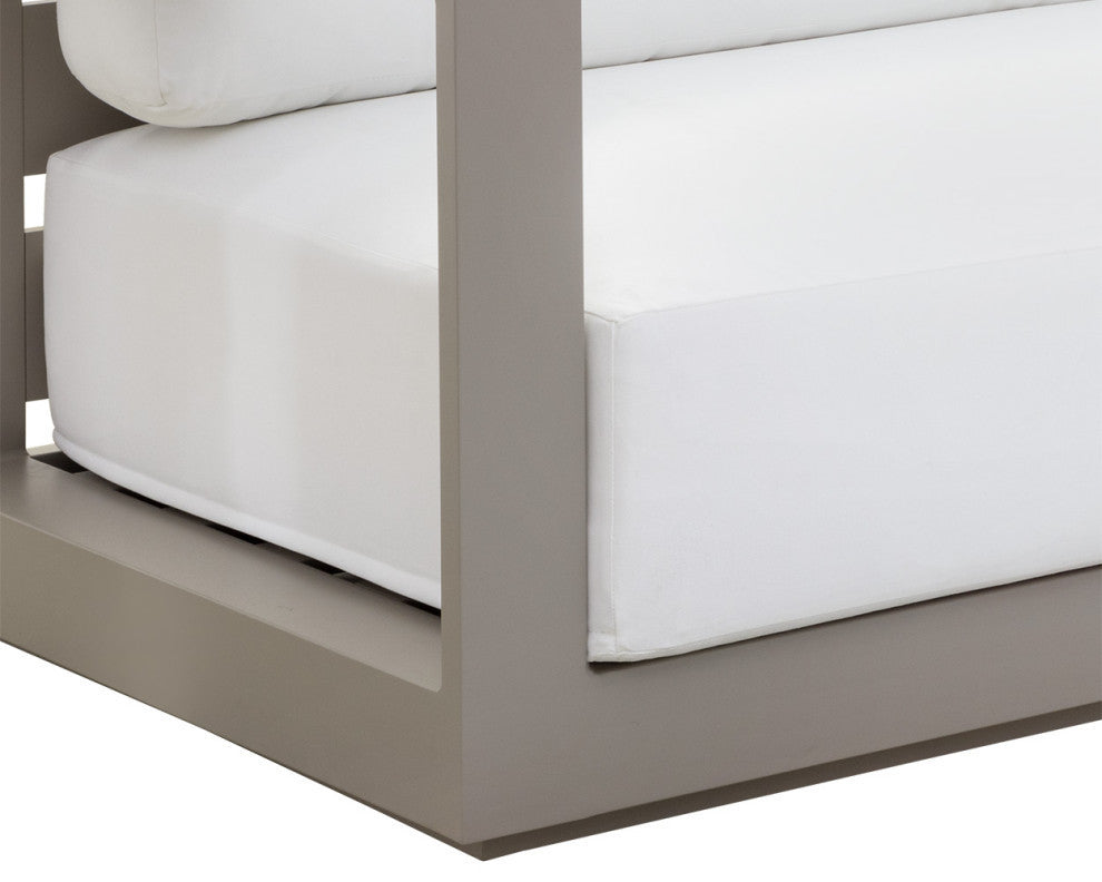 Tavira Sofa, Greige, Stinson White