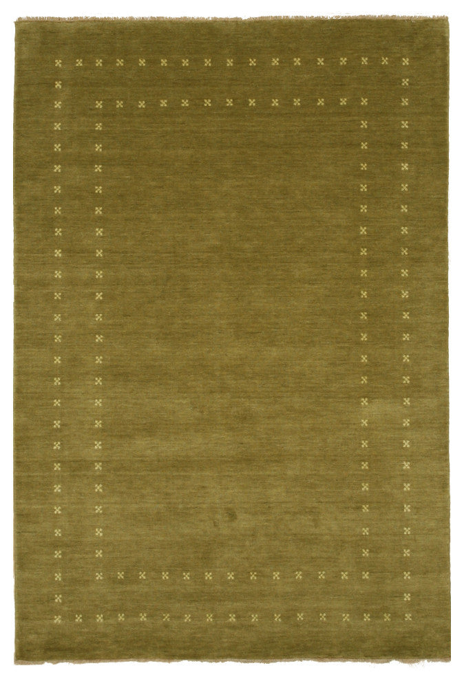 Green Transitional Solid Lori Baft Area Rug