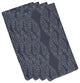 Dotted Decor 19" Blue Stripe Print Napkin, Set of 4