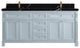 Paris 72" Double Sink Bathroom Vanity, Blue Heather 2" Calacatta Black