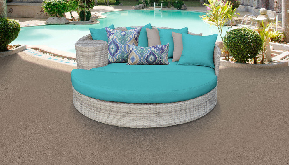 Fairmont Circular Sun Bed, Outdoor Wicker Patio Furniture