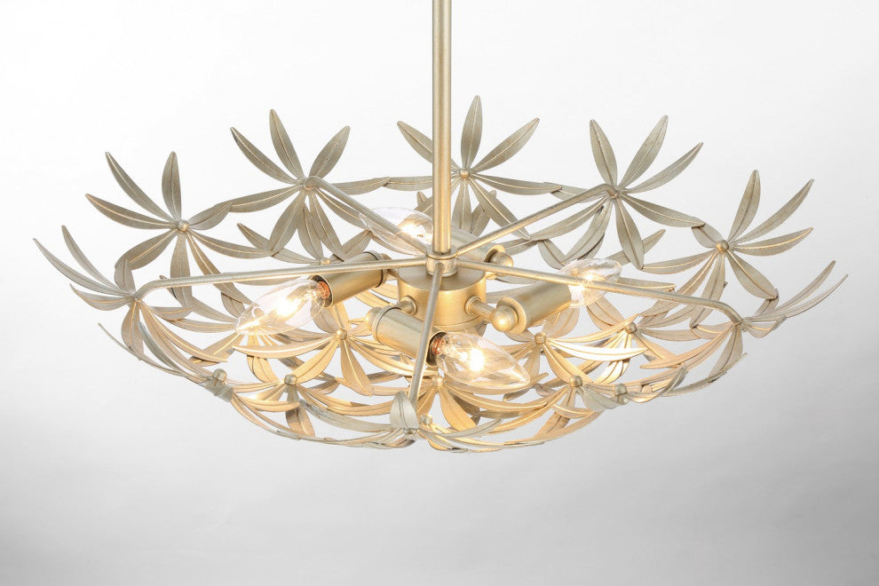 Minka Lavery Flower Child 4 Light Pendant, Ambry Gold