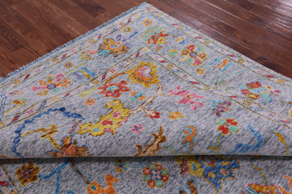8' 0" X 9' 9" Turkish Oushak Hand-Knotted Wool Rug - Q14828