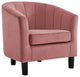 Dusty Rose Prospect Channel Tufted Performance Velvet Armchair
