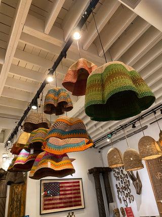 Bolga Wave Basket Light Pendant