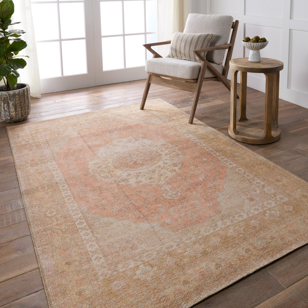 Jaipur Living Adeline Medallion Orange/Tan Area Rug, 9'x12'