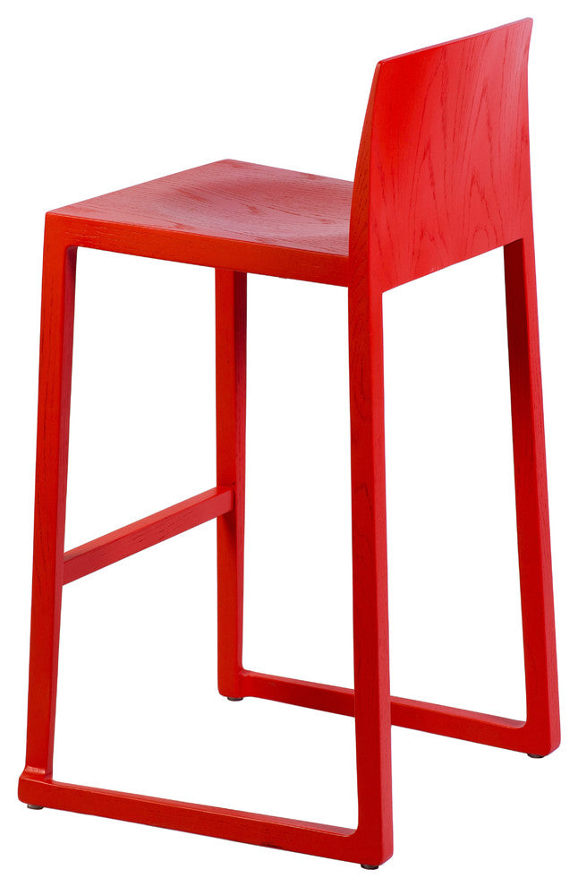 Hanna Counter Stool, 25.5" Seat Height, Red
