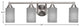 Paramount 4-Light Bath Bar, Brushed Nickel, 4" Gray Matrix Glass