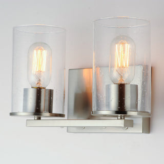 Maxim 11842CD Sleek 2 Light 12"W Bathroom Vanity Light - Antique Brass / Black