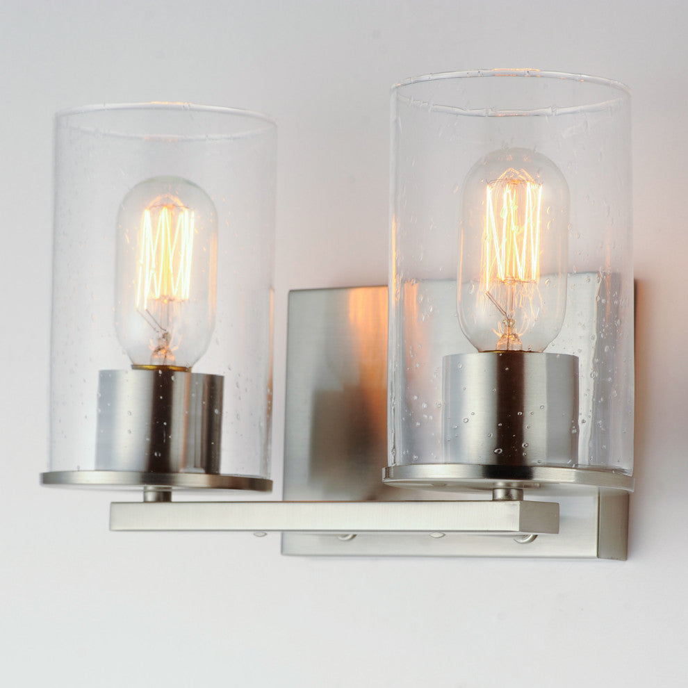 Maxim 11842CD Sleek 2 Light 12"W Bathroom Vanity Light - Antique Brass / Black