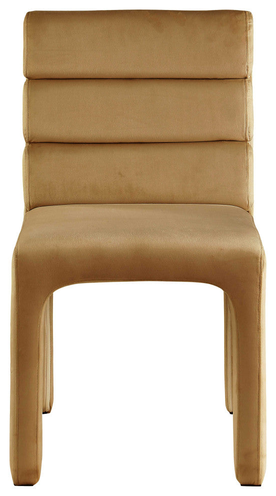 Kai Upholstered Dining Chair, Saddle, Velvet, Set of 2
