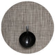 Basketweave Table Mat Round, Oyster