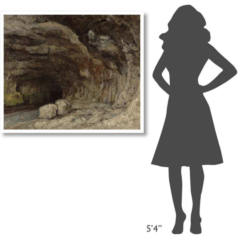"Grotto of Sarrazine near Nans-sous-Sainte-Anne" Paper Art, 42"x36"
