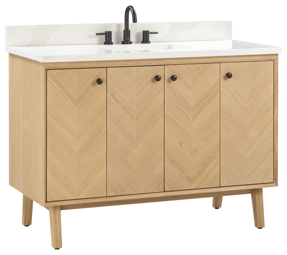 Adelle Vanity Combo Collection, Natural Oak, 49
