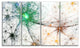Abstract Colorful Fireworks, Abstract Canvas Art Print, 48"x28", 4 Panels