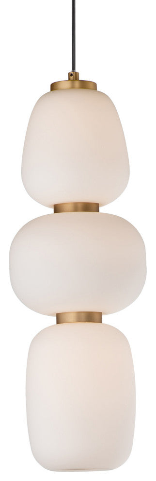 ET2 E25067-92 Soji 6"W LED Mini Pendant - Black / Gold