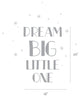 Dream Big Little One Quote Lettering Wall Decal