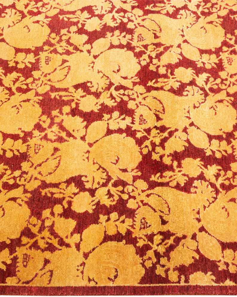 Esin One-of-a-Kind Hand-Knotted Area Rug Red, 2'8"x6'1"