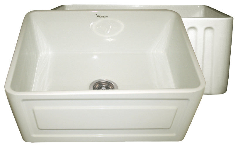 Farmhaus Fireclay Reversible Sink With A Raised Panel Front Apron On One Side