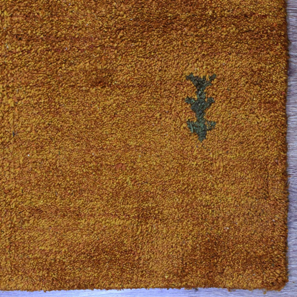 HAND KNOTTED LOOM SILK ECO-FRIENDLY RUGS-2'8''x12',Runner,Orange,Contemporary