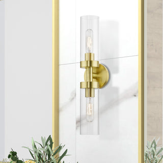 Ludlow 2 Light Satin Brass ADA Vanity Sconce