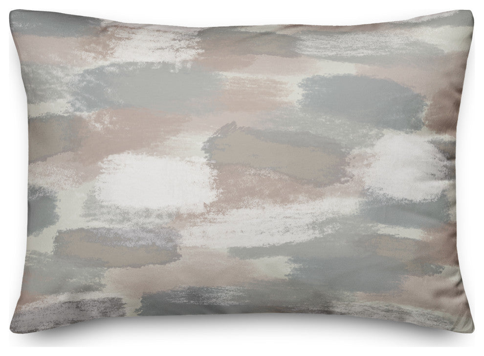Gray Brushstroke Pattern 14x20 Indoor/Outdoor Pillow