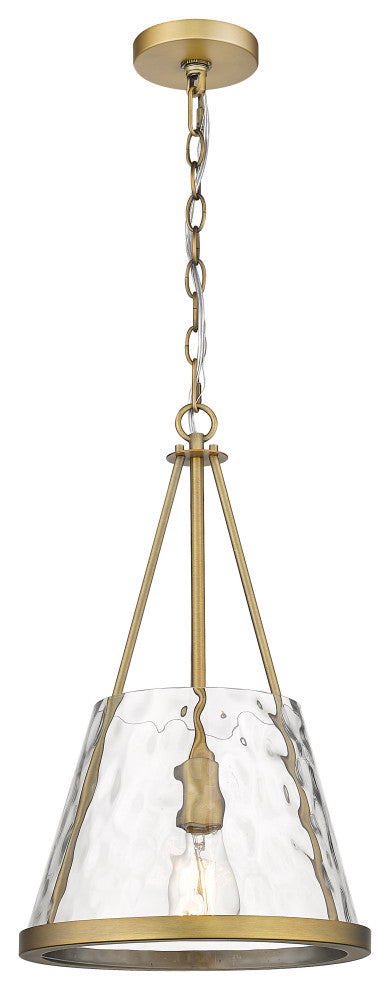 Innovations 383-1S-BB-G384D-12CL-LED 1-Light Mini Pendant, Brushed Brass