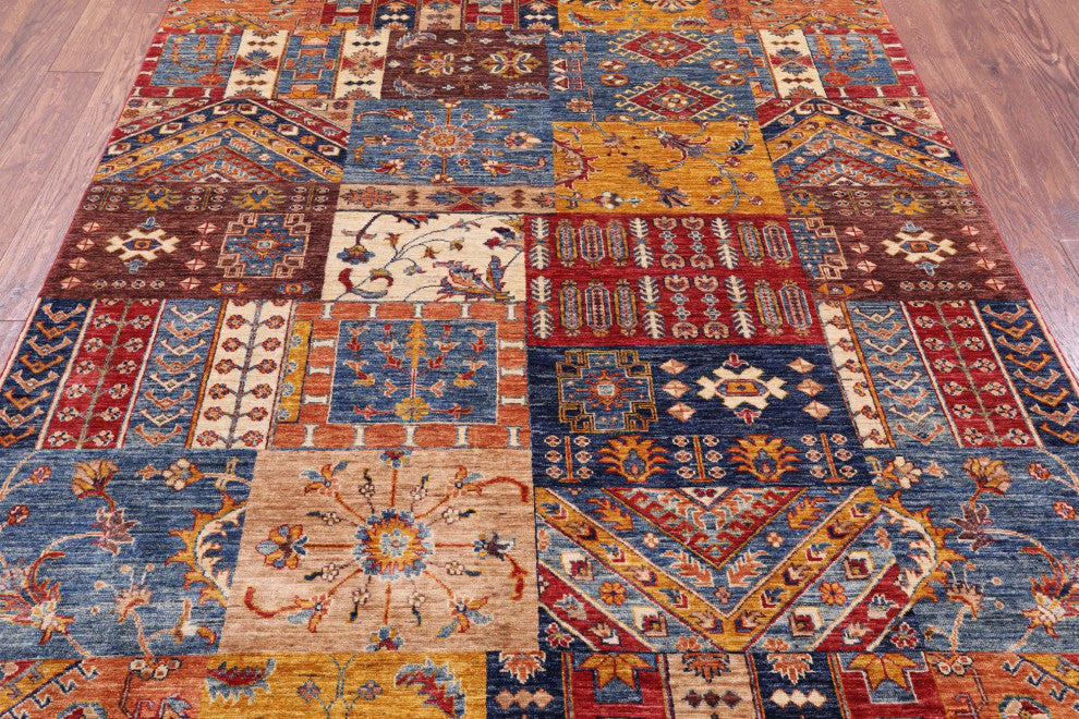 6' 0" X 8' 0" Super Kazak Hand-Knotted Wool Rug Q11082