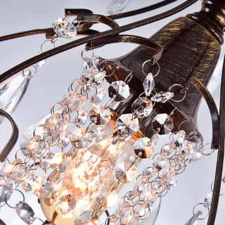 Angela Brushed Oak 1-light Teardrop Chandelier