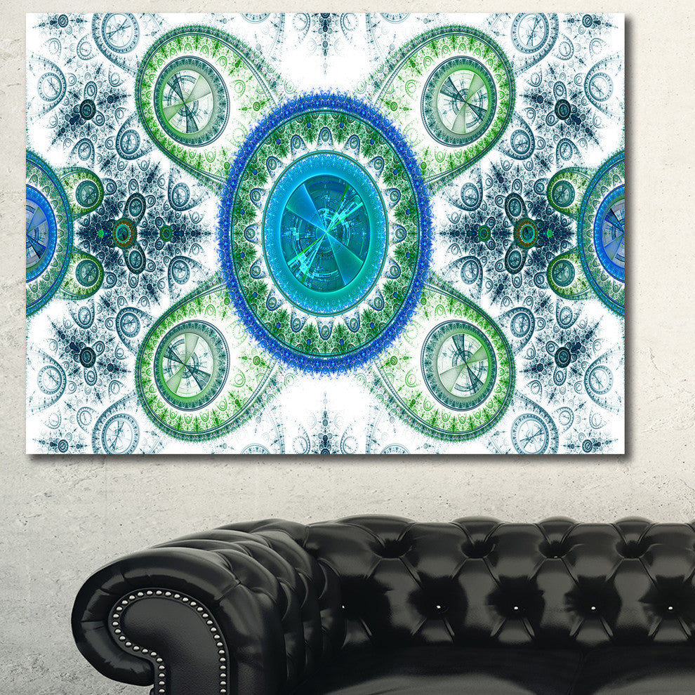Blue Psychedelic Relaxing Art, Abstract Canvas Art Print, 40x30