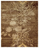 Weave & Wander Timeo Hand Knot Oriental Rug, Brown/Gold, 5'6"x8'6"