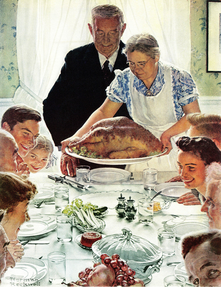 "Freedom From Want" Painting Print on Canvas by Norman Rockwell