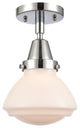 Innovations 447-1C-PC-G321-LED Olean 1 Light Flush Mount, Polished Chrome