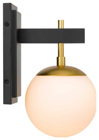 Allie 1-Lt Bath - Black/Satin Brass