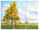 "Green Trees in Evening" Photography Metal Wall Art, 3 Panels, 36"x28"