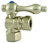 Kingston 1/2" IPS X 1/2" X 7/16" Slip Joint Angle Stop, Brushed Nickel