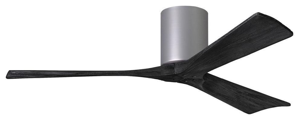 Irene-3H 52" Ceiling Fan, Brushed Nickel/Matte Black