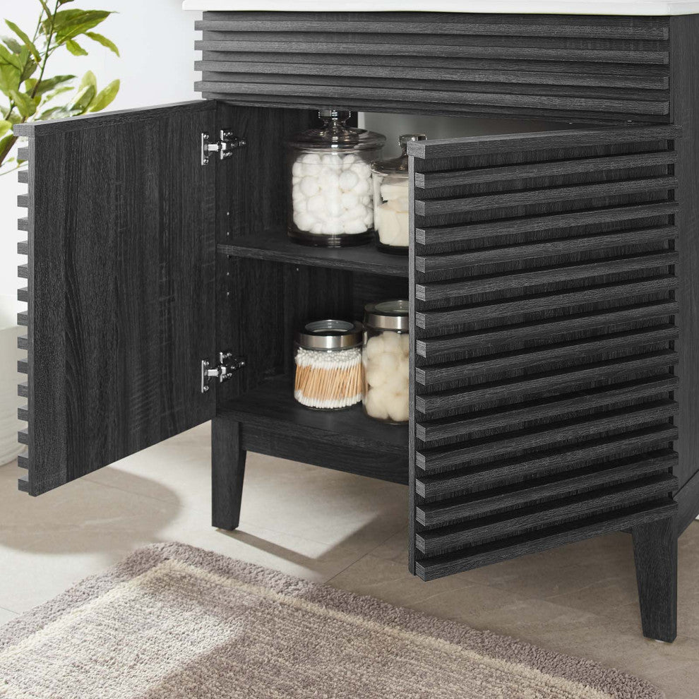 Render 30" Bathroom Vanity Cabinet, Sink Basin Not Included